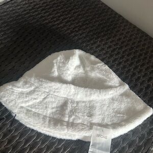 White Fuzzy Kids Bucket Hat